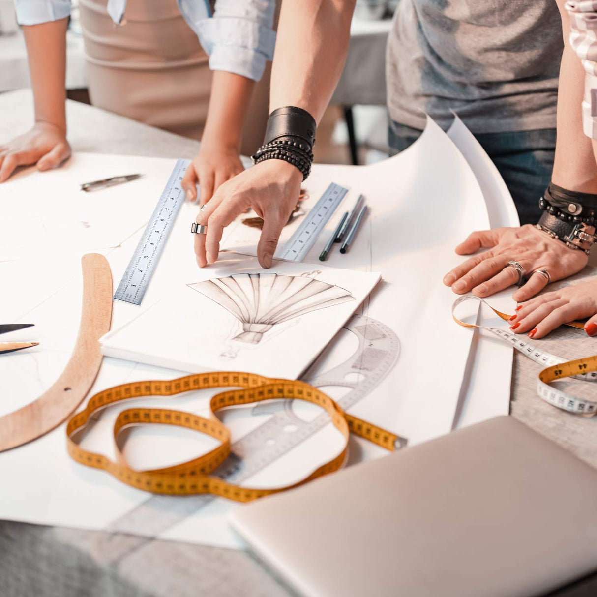 2 Pack Stainless Steel Ruler Machinist Engineer Ruler, Metric Ruler with Markings 1/8, 1/16, 1/32, 1/64 Inch for Engineering, School, Office, EBOOT