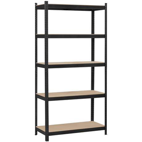 Topeakmart 5-Tier Utility Shelves, Metal Storage Shelves Garage Shelving Unit Adjustable Garage Storage Shelves Storage Racks Heavy Duty Shed Topeakmart