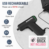 WORKPRO Electric Cordless Screwdriver Set, 4V USB Rechargeable Lithium-ion Battery Power Screwdriver Kit with LED Light, Screw Gun with 28pcs WORKPRO