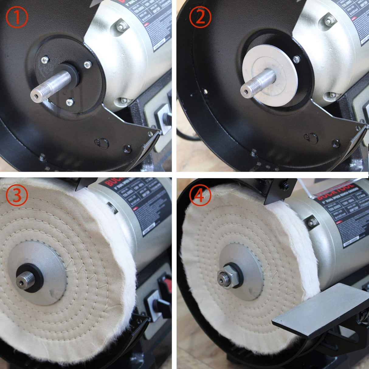 BUCKTOOL 8 inch Dual Speed Bench Grinder & Buffer, Professional Low High Speed Bench Grinder Buffer with Cast Iron Base TDS-200DS Bucktool