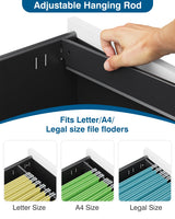 PEUKC 2 Drawer File Cabinet with Lock, Metal Under Desk Rolling Filing Cabinet fits Letter/Legal/A4 Size for Home Office, Mobile Filing Cabinet, PEUKC