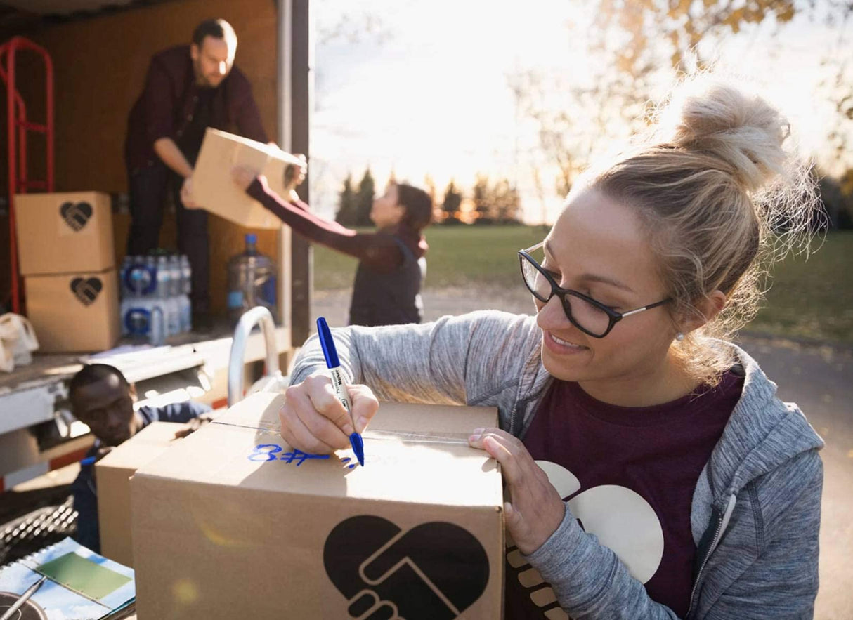 Shuttle Art Permanent Markers Bundle, 30 Pack Black and 30 Pack Blue Permanent Marker set,Fine Point, Works on Plastic,Wood,Stone,Metal and Glass for Shuttle Art