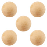 LEXININ 5 PCS 3.5 Inch Craft Wood Ball, 9cm Unfinished Wooden Round Ball, Natural Round Wood Sphere for Crafts, DIY Projects, Decoration LEXININ
