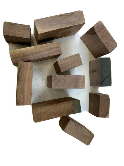 15 Pound Box of Assorted American Black Walnut Wood Cut-Offs, Bowl Blanks 2 Inch Thick Pieces with Assorted Sizes, Suitable Wood Pieces for Bowl