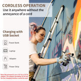 Airbrush Kit with Compressor 30PSI Portable Airbrush Gun Rechargeable Handheld Cordless Air Brush for Nails Art, Painting, Cake Decor, Cookie, Mode, fehrominger