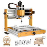 LUNYEE 3018 PRO MAX CNC Machine 500W All-Metal CNC Router Machine 3 Axis Limit Switches & Emergency-Stop with GRBL Offline Control for Cutting Wood LUNYEE