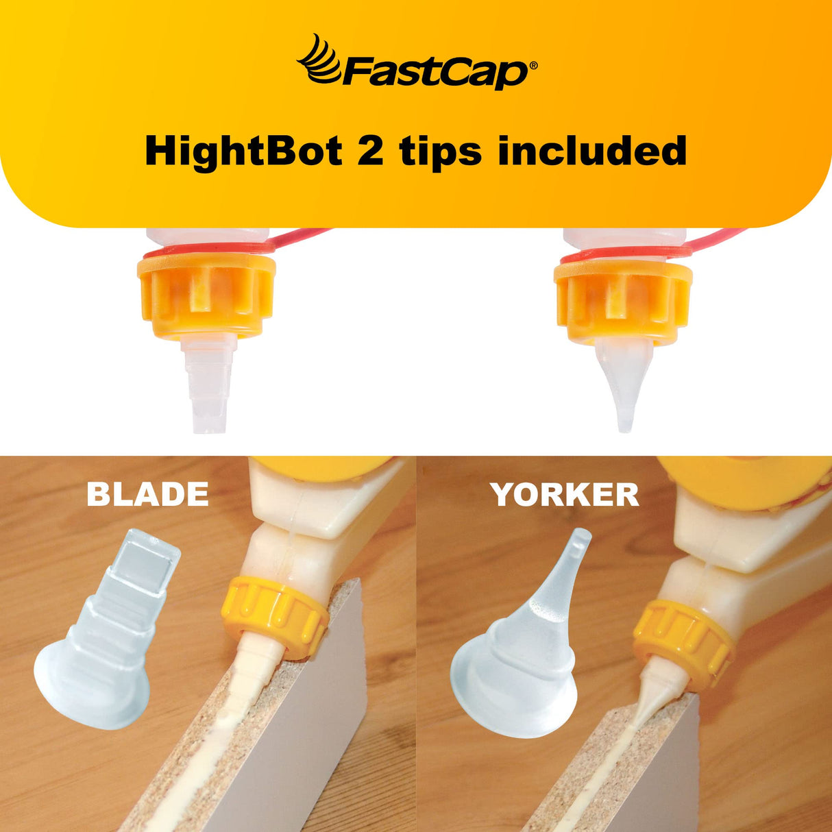 FastCap 6oz Glue Bottle, with 2-Chamber No-Drip System. Each Bottle Comes with 2 Replaceable Tips. FastCap