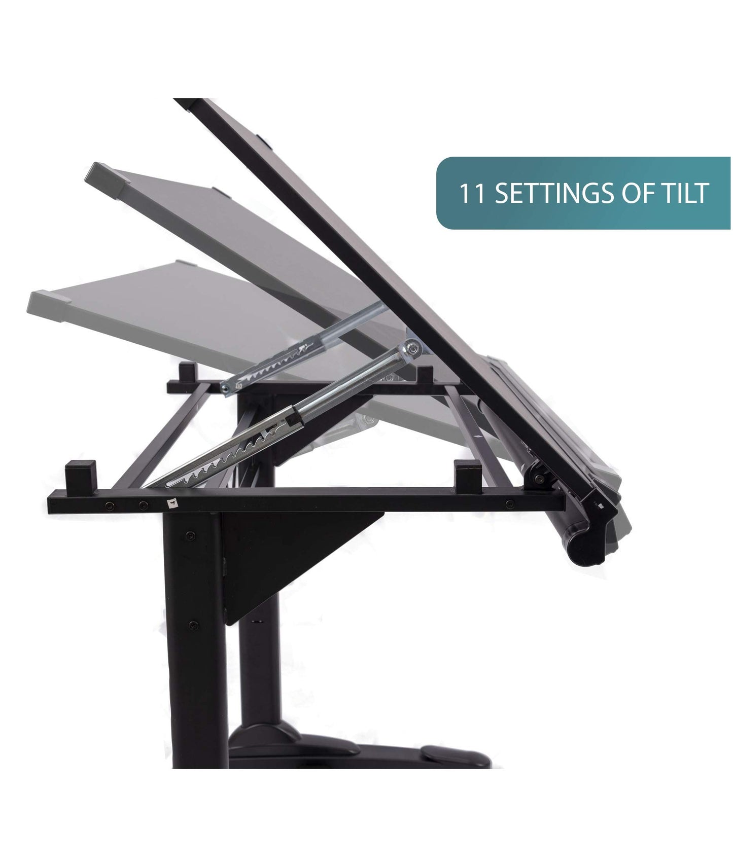 Stand Up Desk Store Adjustable Height and Angle Drafting Table Drawing Desk with Large Surface (Black Frame/Black Top, 40" W X 26" D) - WoodArtSupply