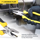 TOPLINE 5-Piece Pliers Set, Pliers Tool Set Included 8" Groove Joint Pliers, 7" Linesman Pliers, 6" Long Nose Pliers, 6" Slip Joint Pliers, 6" Topline