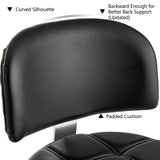 CoVibrant Lockable Stool with Back and Foot Rest Ergonomic Rolling Hydraulic Adjustable Stool for Doctor Esthetician Artist Home Small Office Desk CoVibrant