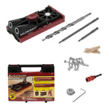 Milescraft 1325 Pocket Jig 200 - Complete Double/Twin Pocket Hole Jig Kit System. Easy to use, pocket hole drill guide, screw jig with all Milescraft