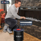 Stealth 4.8 Gallon Ash Vacuum, Portable Ash Vac with Powerful Suction for Fireplaces, Wood Burning Stoves, Bonfire Pits, Pellet Stoves, Model: EMV05S Stealth