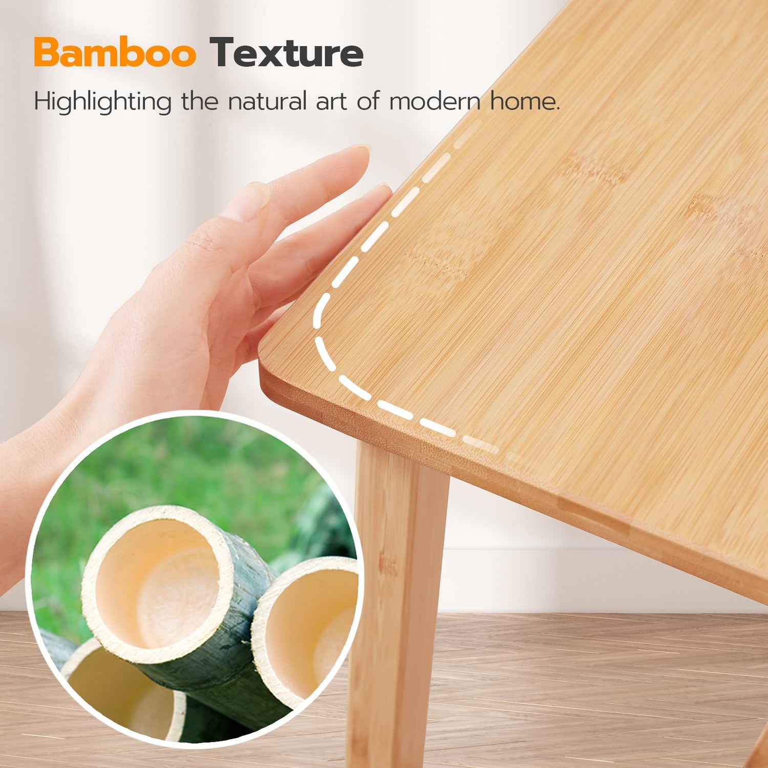 HOOBRO Bamboo Dining Bench, Table Bench, Entryway Bench, Kitchen Bench, Shoe Changing Bench, for Kitchen, Dining Room, Living Room, Bedroom, Easy to HOOBRO