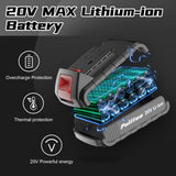 PULITUO Cordless Drill Set, 20V Electric Power Drill with Battery And Charger, Torque 30N, 21+1 Torque Setting, 2 Various Speed, with 43pcs Drill PULITUO