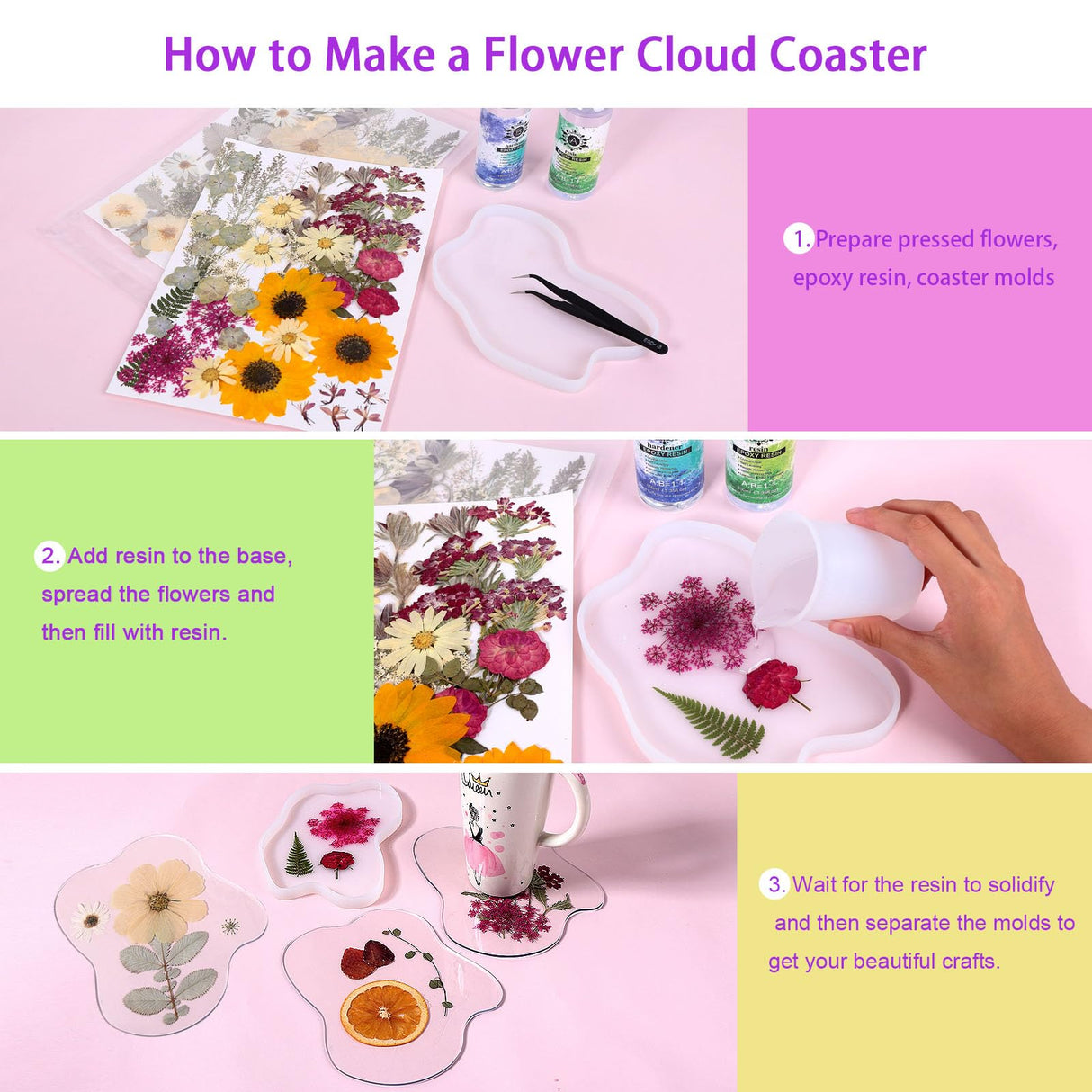 A5 Large Bulk Christmas Dried Pressed Flowers for Christmas Decor, Real Dry Natural Flower Leaf Daisy for Resin Mold, Cake Decor, Phone Cases ( ZMRU