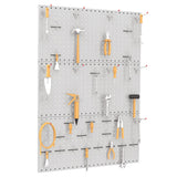 TORACK 3Pcs Metal Pegboard Panels for Wall Garage Utility Tools Pegboard Storage System for Workbench, Shop, Shed Modular Peg Board Organizer Board TORACK