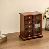 Kendal Wooden Jewelry Box for Women, Solid Jewelry Organizer With 5 Drawer, Jewelry Holder Organizer, Wood Jewelry Case with Butterfly Pattern & Kendal