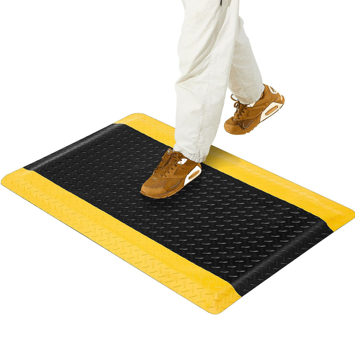 Timgle Anti Fatigue Floor Mat Industrial 2' x 3' Heavy Duty Standing Mats 7/8 inch Thick Sponge Base Industrial Floor Mats for Workplace Garage Timgle