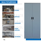 BESFUR Metal Storage Cabinet, Steel Locking Storage Cabinet with 2 Doors and 4 Shelves for Garage, Office, Classroom BESFUR