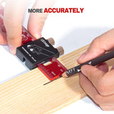 Litorange 3 Pcs Newly Designed Woodworking Ruler Precision Pocket Ruler, Aluminum Inch/Metric Marking Measuring Ruler T Track Ruler (6/8/12 Inch) LitOrange