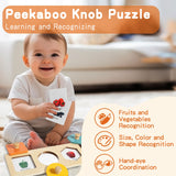 Twefex Montessori Toys for Babies 6-12 Months - 3 in 1 Baby Toys Play Kit - Medium Spinning Drum - Baby Tissue Box Toy - Peekaboo Knob Puzzle with Twefex