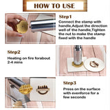 Crawell Custom Electric Branding Iron - Personalised Imprints for Wood, Leather, and More (2.5 Inch, 300W) Crawell