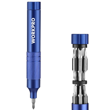 WORKPRO 24-in-1 Precision Screwdriver, Pen Style Multi-Bit Screwdriver, Glasses Screwdriver with S2 Steel Small Screwdriver Bits, Ideal for Eyeglass, - WoodArtSupply