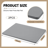 Frienda 2 Pcs Heat Press Pad Mat 0.31 Inch Thick Silicone Mat for Heat Press Flat Press Replacement Pad for Sublimation Heat Transfer Machine T Shirt Frienda