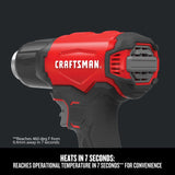 CRAFTSMAN V20 Cordless Heat Gun, Up to 950 Degrees F, Bare Tool Only (CMCE530B) Craftsman