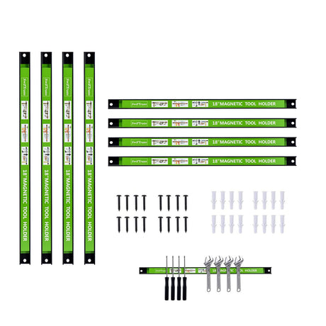 swiftrans Magnetic Tool Holder 18 Inch 8 Pack Heavy Duty Magnet Tool Bar Strip Rack Wall Mount Green¡­ swiftrans