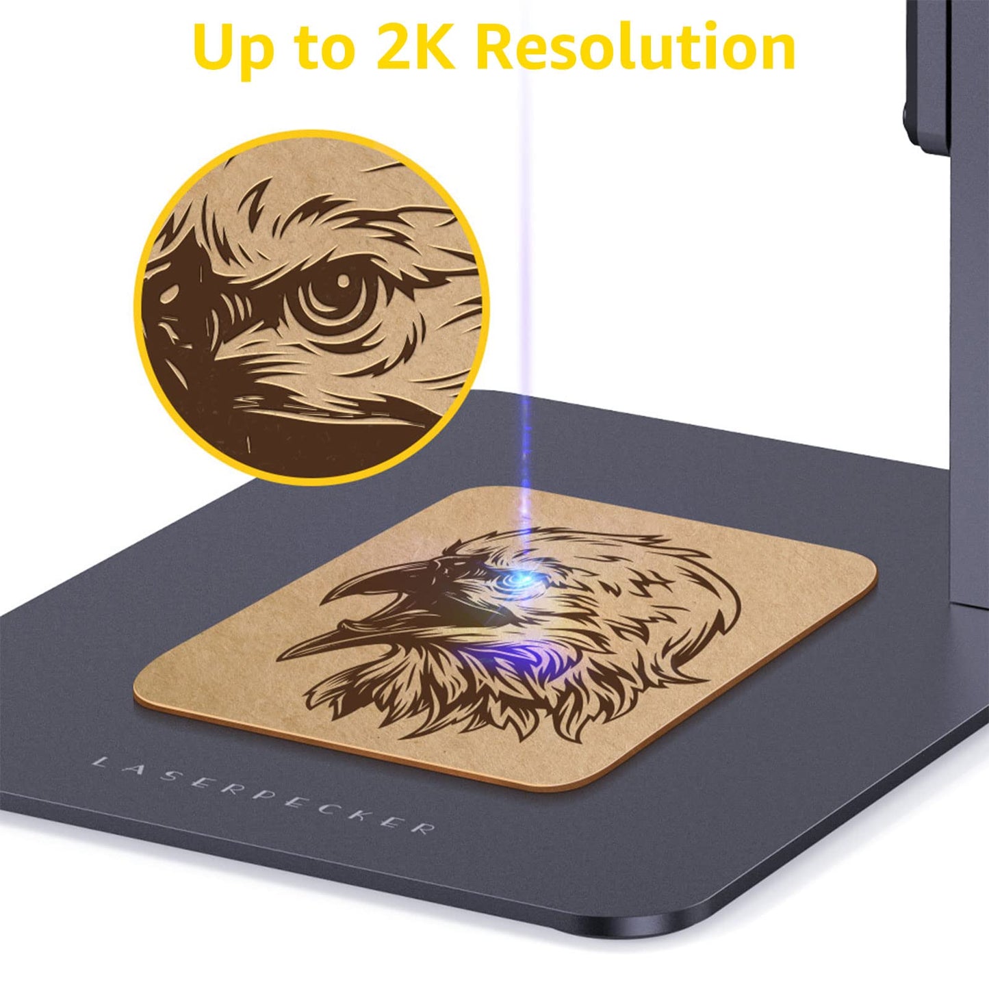 LaserPecker 2 Laser Engraver, Laser Engraving Machine with Roller Portable Laser Engraver Cutter Compact Desktop Handheld Laser Etching Machine for - WoodArtSupply