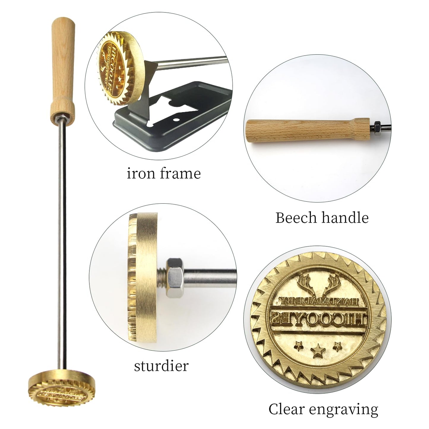 Customised Wood Branding Iron Kit - Personalised Mini Letters & Logo Stamp for Wood, Leather & Crafts - WoodArtSupply