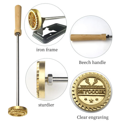 Customised Wood Branding Iron Kit - Personalised Mini Letters & Logo Stamp for Wood, Leather & Crafts - WoodArtSupply