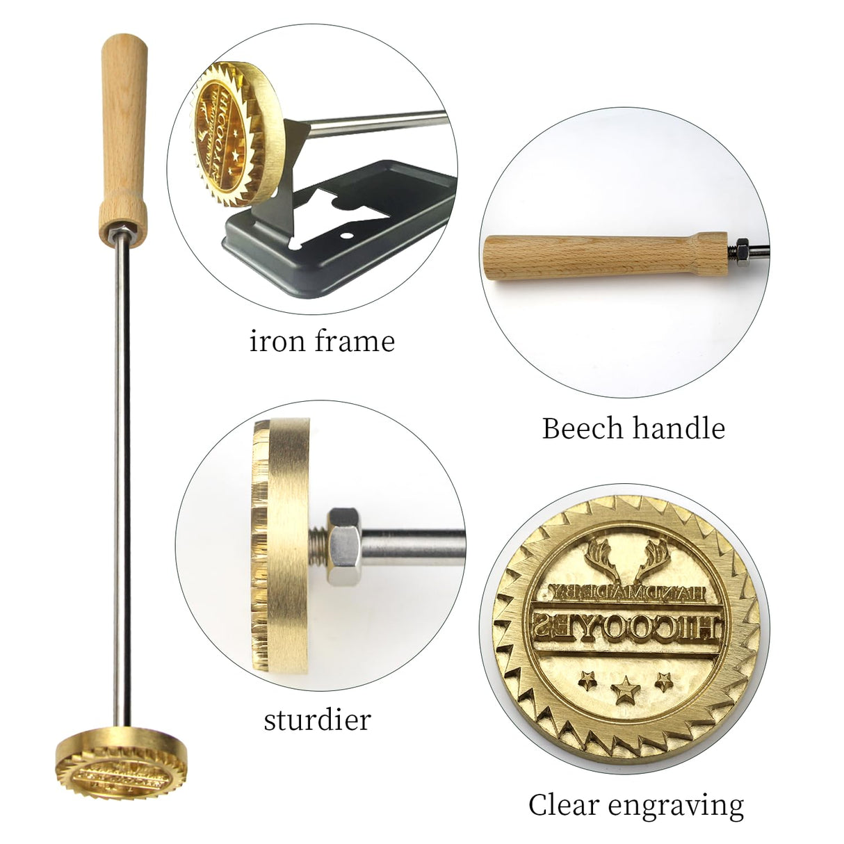 Custom Branding Iron Kit with Personalised Wood Burning Stamp for Crafts and Leather Yuwu