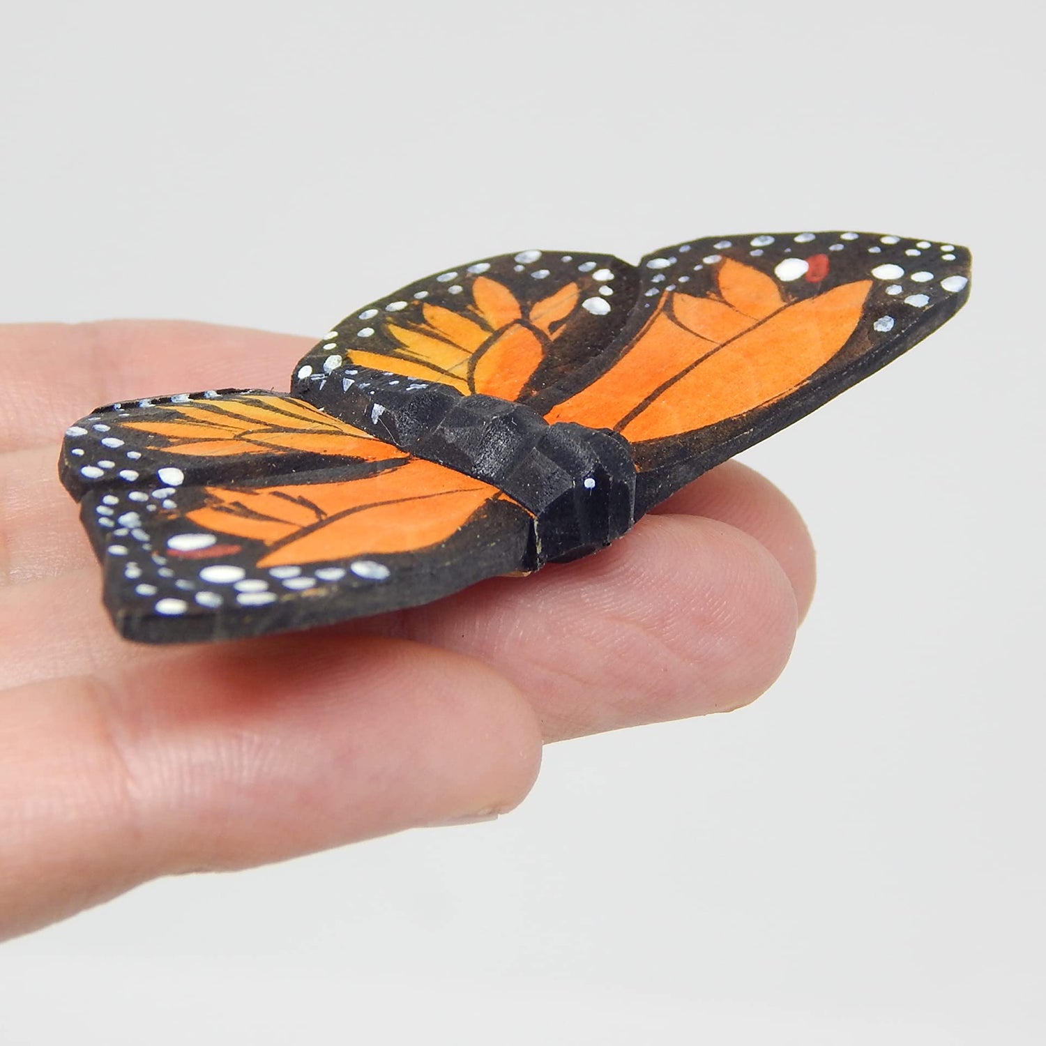 Wood Carved Animal Fridge Magnet Adult Kitchen Decor Cute Unique Custom Art Figurine (Butterfly) Selsela