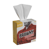 Georgia-Pacific Brawny Professional Heavyweight Disposable Shop Towels, White, 29322, 176 Towels Per Box, 10 Boxes Per Case (1760 Total) Georgia-Pacific