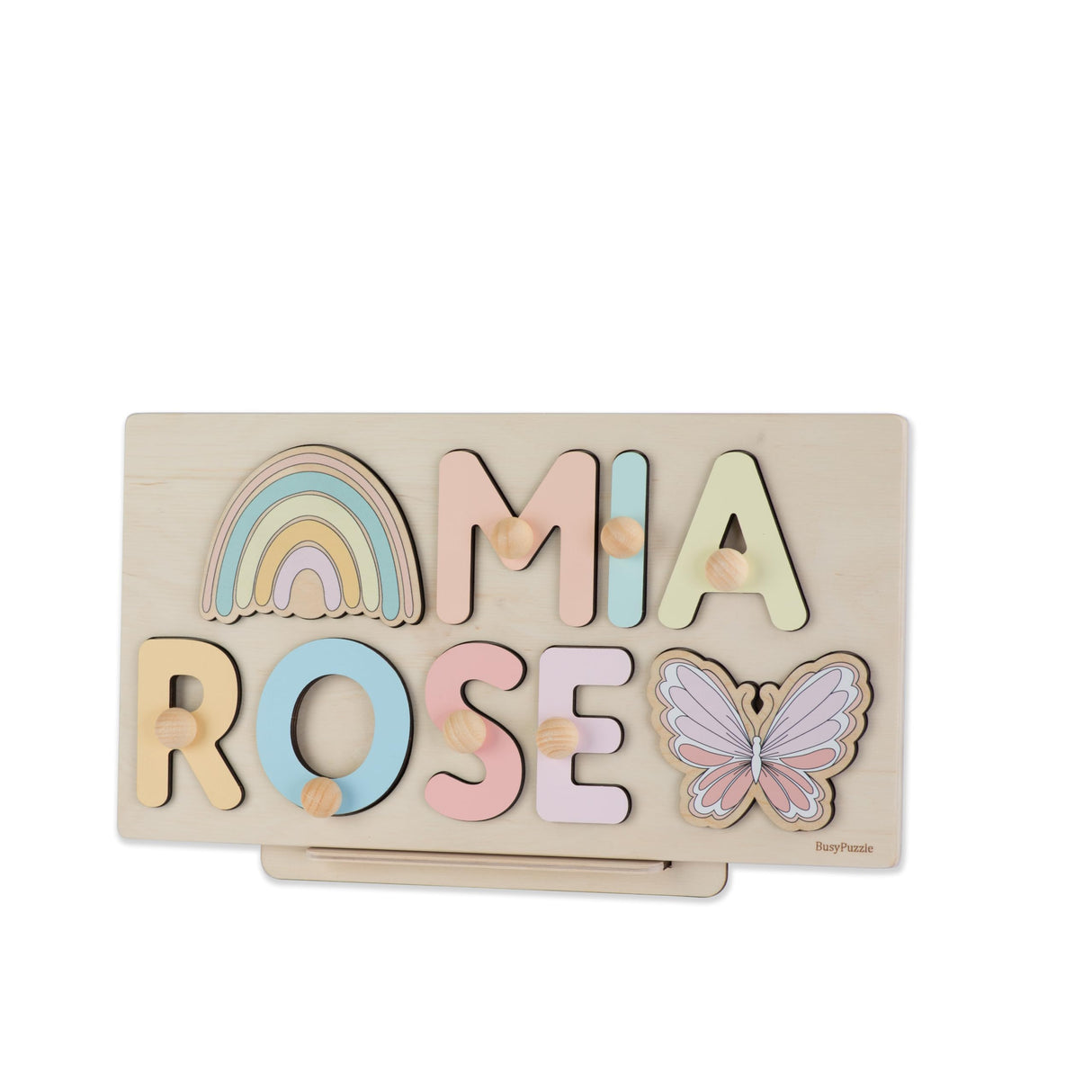 Custom Name Puzzle by BusyPuzzle Christmas Gift For Kids Name Puzzle With Pegs Montessori Toys Wooden Name Baby Shower Gift Personalized Baby Puzzle BUSY PUZZLE