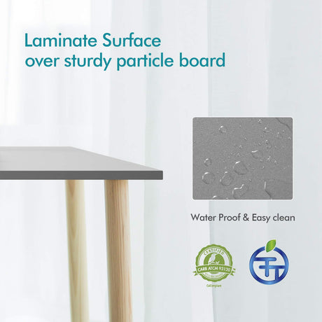 Kaboon 55x24 Grey Tabletop Only, Wood Desktop One Piece, Table Top for Standing Desk Frame, Laminate Countertop, Tabletop Board Only for Home and Kaboon