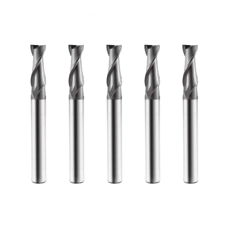 SPEED TIGER Micrograin Carbide Square End Mill - 2 Flute - ISE1/8"2T (5 Pieces, 1/8") - for Milling Alloy Steels, Hardened Steel, Metal & More – Mill SPEED TIGER