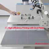WUMSTOT Heat Press 16x24 Machine: Pneumatic Dual Platen Heat Press with Infrared Positioning & Up-Sliding Function - Large Format Sublimation WUMSTOT