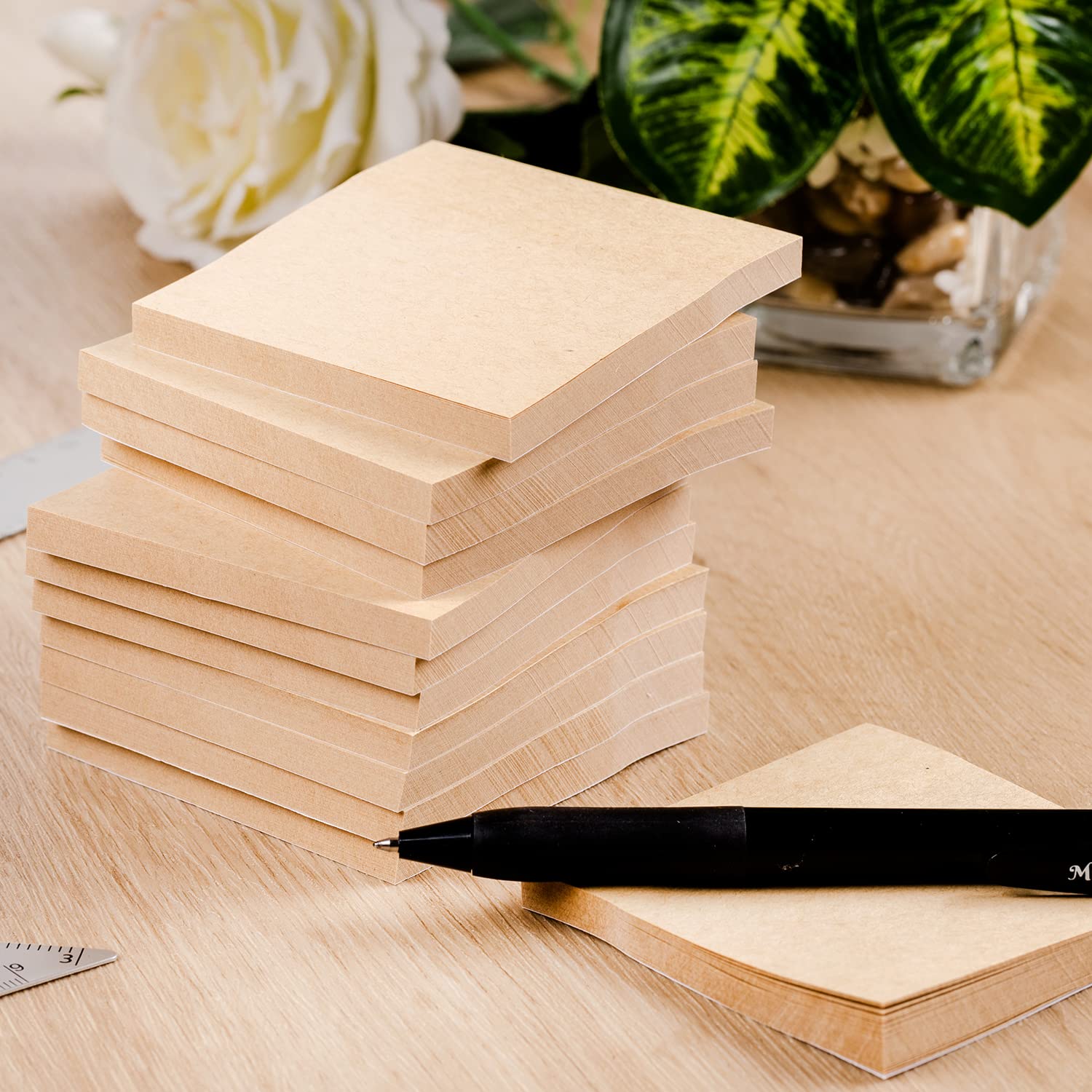 Mr. Pen- Kraft Sticky Notes, 3”x3”, 12 Pads, Brown Sticky Notes, Craft Paper Sticky Notes, Kraft Paper Sticky Notes, Sticky Notes Brown, Craft Paper Mr. Pen