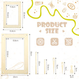 Thyle 6 Sets Rectangle Weaving Loom Kit 5.3 x 7.8'', 7.9 x 11.8'' Wood Weaving Loom with Needles and Tools DIY Looms for Weaving Kids Adult Beginners Thyle