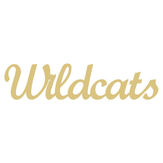 Word Wildcats Cutout Unfinished Wood Sports Decor Home Decor Door Hanger MDF Shape Canvas Style 2 (12") - WoodArtSupply