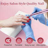 Alety Electric Nail Drill Kit, Portable Electric Nail File for Acrylic Gel Nails, Professional Nail Drill Machine Efile Manicure Pedicure Tools with Alety