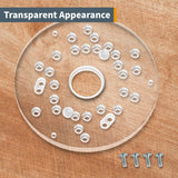 POWERTEC 71381 Dia 5-3/4" Clear Acrylic Offset Router Base Plate with Screws and Multiple Pre Drilled Holes for Trim Routers, Fits Bosch, DeWalt, POWERTEC