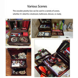 Wooden Jewelry Box with Mirror, Classical Wood Jewlery Box Jewelery Storage Box Case Holder Jewellery Chest Organizer with Drawer Mom Gifts Mothers Brokimis