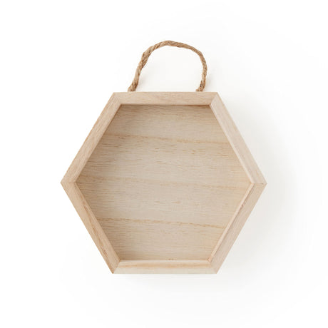 6” x 5” Unfinished Wooden Hexagon Shadow Box by Make Market - Ready-to-Finish Memory Box Display Case - Bulk 24 Pack Make Market