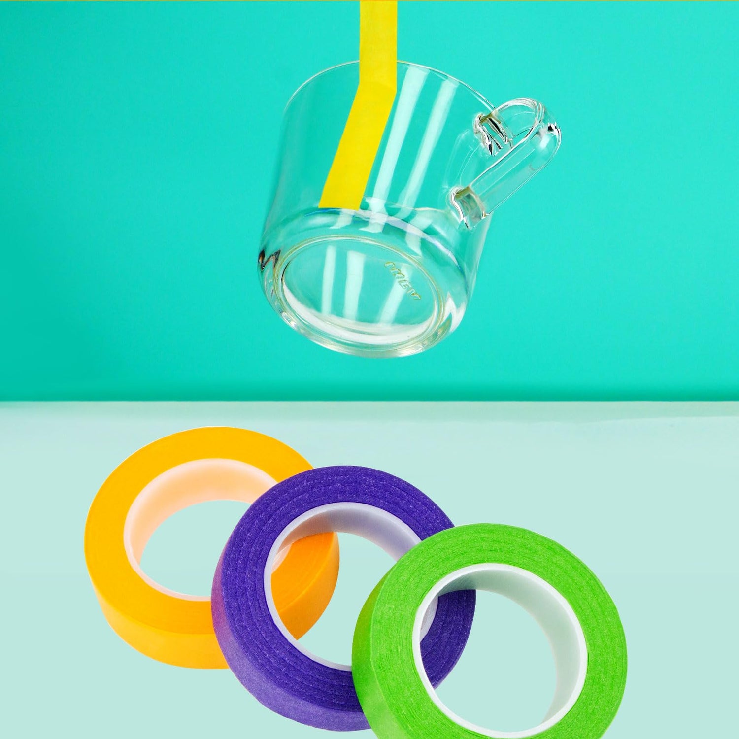 XEHAHOSH Upgrade Colored Masking Tape 0.65 in x 45 Ft x 3 Roll. Colored Tape Set. Suitable for DIY Supplies, Enhanced Viscosity, Easy to Tear, No XEHAHOSH