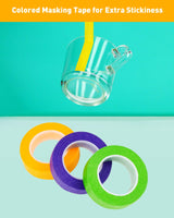 XEHAHOSH Upgrade Colored Masking Tape 0.65 in x 45 Ft x 3 Roll. Colored Tape Set. Suitable for DIY Supplies, Enhanced Viscosity, Easy to Tear, No XEHAHOSH