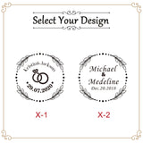 Yoption Custom Wooden Ring Box, Handcrafted Walnut Wood Engraved Hexagon Ring Holder, Mr and Mrs Ring Box for Wedding Ceremony Anniversary Proposal Yoption